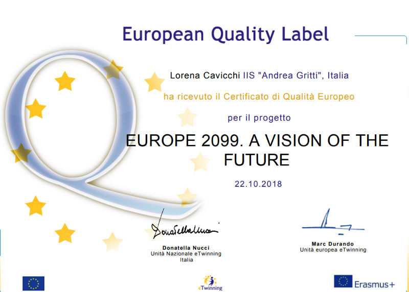 Attestato European Quality Label